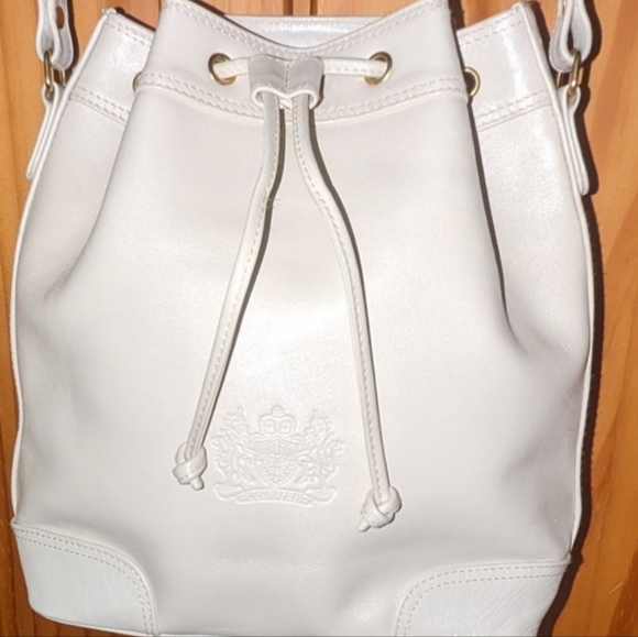 louvier Handbags - EUC LOUVIER BROWN BUCKET PEBBLED LEATHER HANDBAG